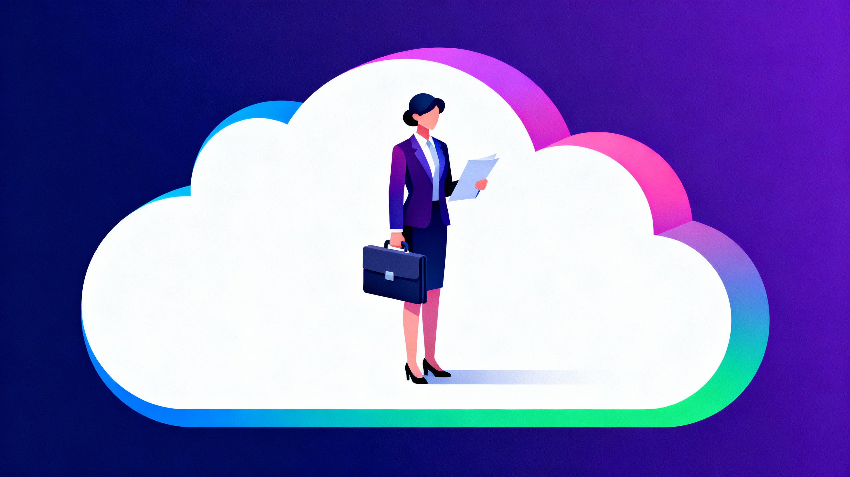 帶有公文包同文件个商務女性