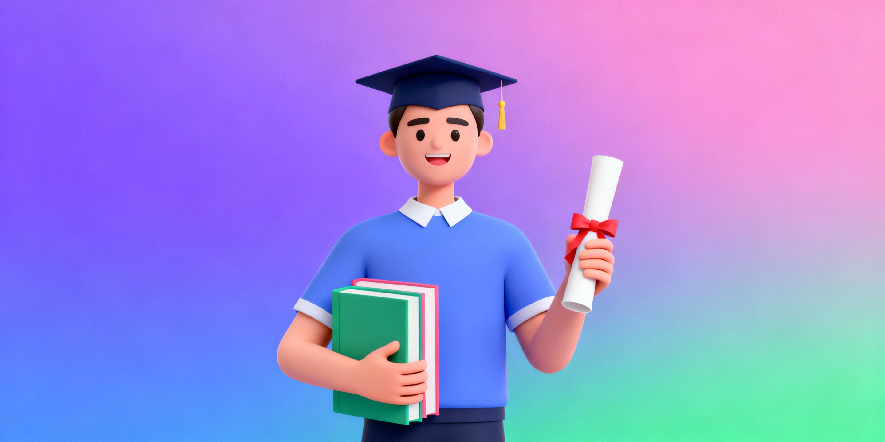 帶有畢業證書同書籍个研究生